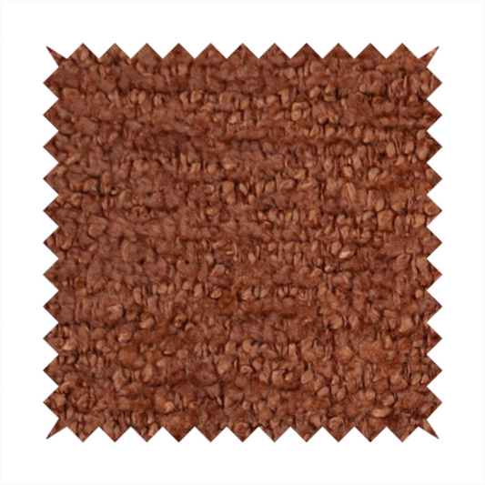 Seoul Boucle Upholstery Fabric Burnt Orange Colour CTR-2617