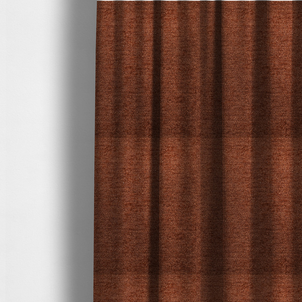 Seoul Boucle Upholstery Fabric Burnt Orange Colour CTR-2617 - Made To Measure Curtains