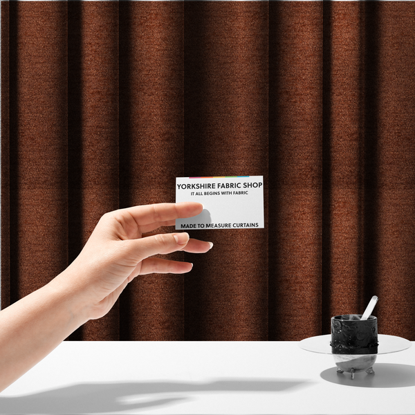 Seoul Boucle Upholstery Fabric Burnt Orange Colour CTR-2617 - Made To Measure Curtains