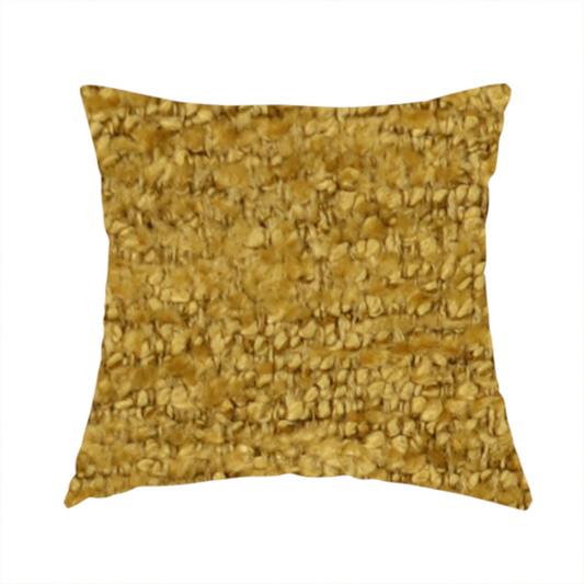 Seoul Boucle Upholstery Fabric Mustard Colour CTR-2619 - Handmade Cushions