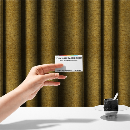 Seoul Boucle Upholstery Fabric Mustard Colour CTR-2619 - Made To Measure Curtains