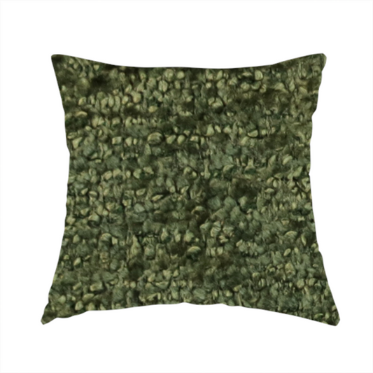 Seoul Boucle Upholstery Fabric Forest Green Colour CTR-2621 - Handmade Cushions