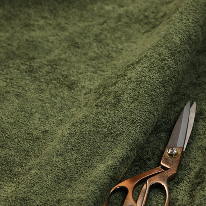 Seoul Boucle Upholstery Fabric Forest Green Colour CTR-2621
