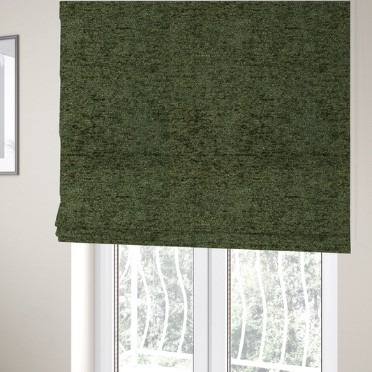 Seoul Boucle Upholstery Fabric Forest Green Colour CTR-2621 - Roman Blinds