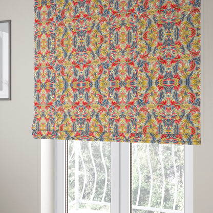 Colarto Collection Circus Colours In Floral Pattern Chenille Furnishing Fabric CTR-263 - Roman Blinds