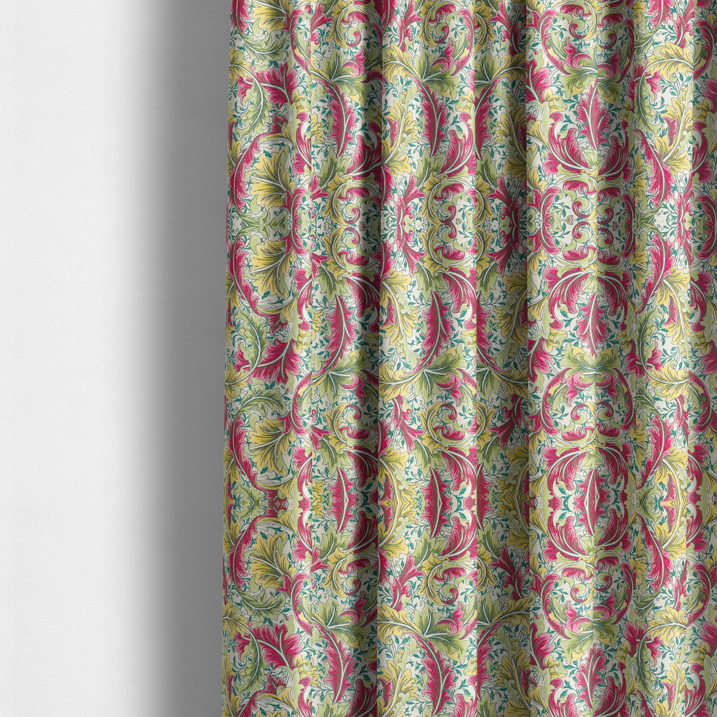 Colarto Collection Citrus Colours In Floral Pattern Chenille Furnishing Fabric CTR-268 - Made To Measure Curtains