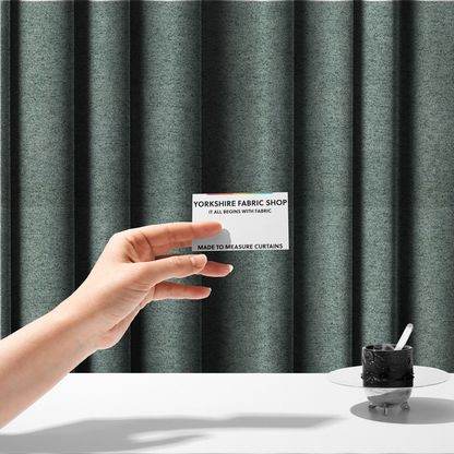 Seoul Boucle Upholstery Fabric Dusty Green Colour CTR-2691 - Made To Measure Curtains