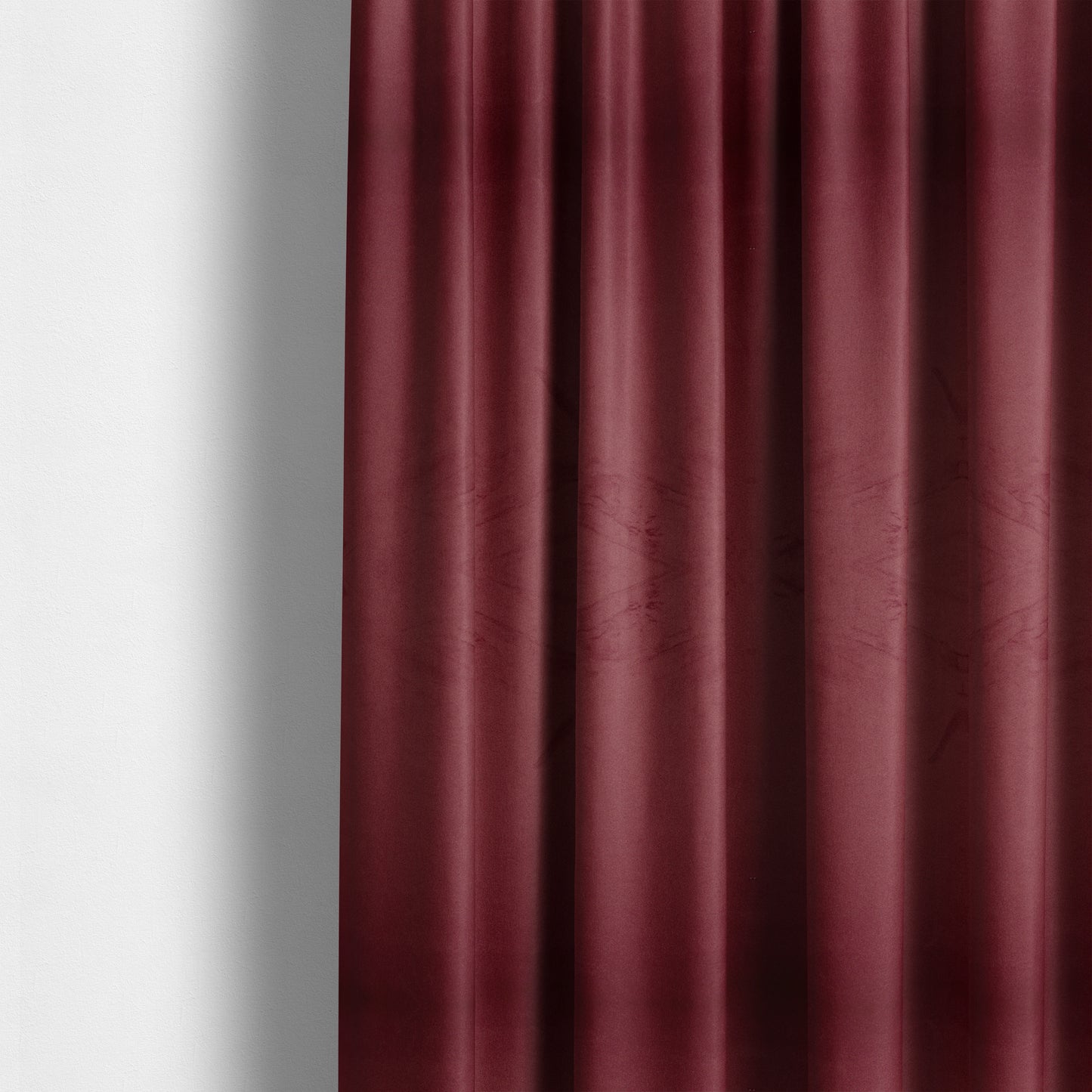 Alpha Plain Durable Velvet Brushed Cotton Effect Upholstery Fabric Burgundy Colour CTR-2696 - Made To Measure Curtains