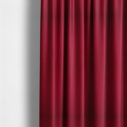 Alpha Plain Durable Velvet Brushed Cotton Effect Upholstery Fabric Red Colour CTR-2697 - Made To Measure Curtains