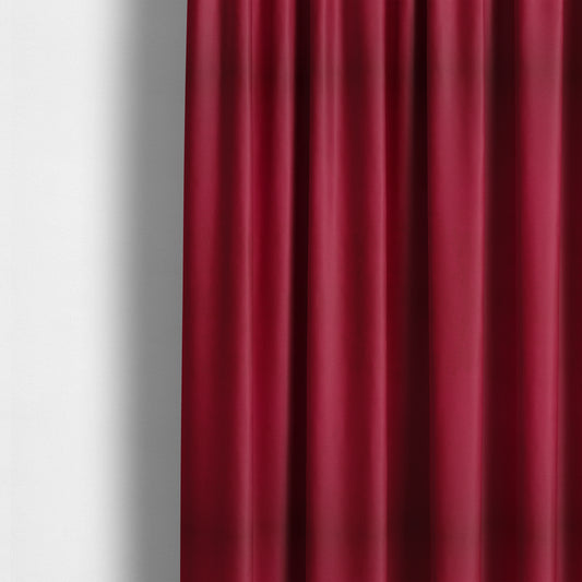 Alpha Plain Durable Velvet Brushed Cotton Effect Upholstery Fabric Red Colour CTR-2697 - Made To Measure Curtains