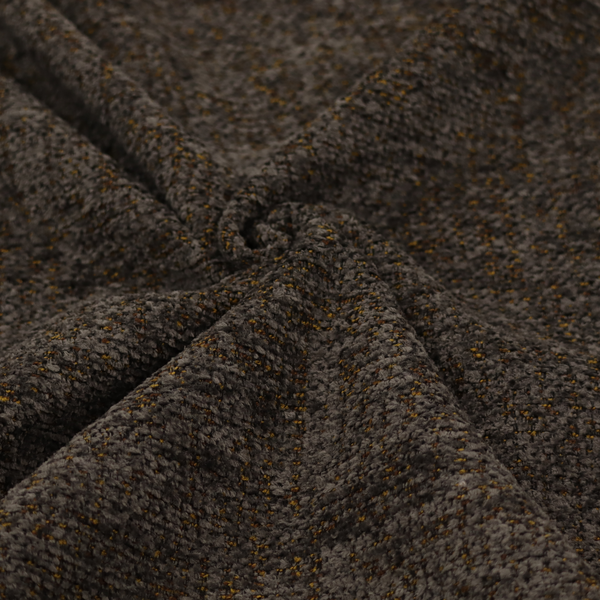 Wellington Chunky Chenille Weave Upholstery Fabric Charcoal Colour CTR-270 - Made To Measure Curtains