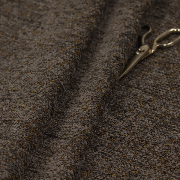Wellington Chunky Chenille Weave Upholstery Fabric Charcoal Colour CTR-270 - Made To Measure Curtains