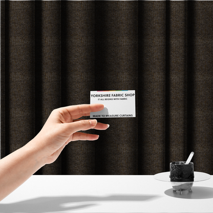 Wellington Chunky Chenille Weave Upholstery Fabric Charcoal Colour CTR-270 - Made To Measure Curtains