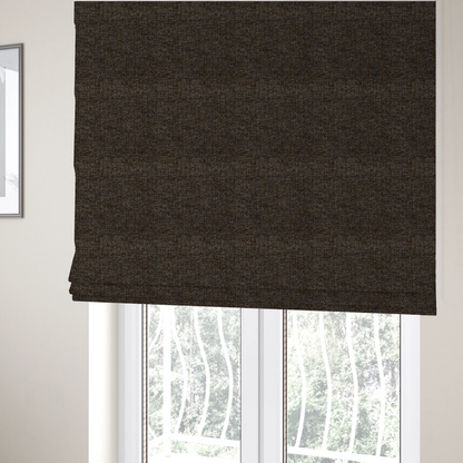 Wellington Chunky Chenille Weave Upholstery Fabric Charcoal Colour CTR-270 - Roman Blinds