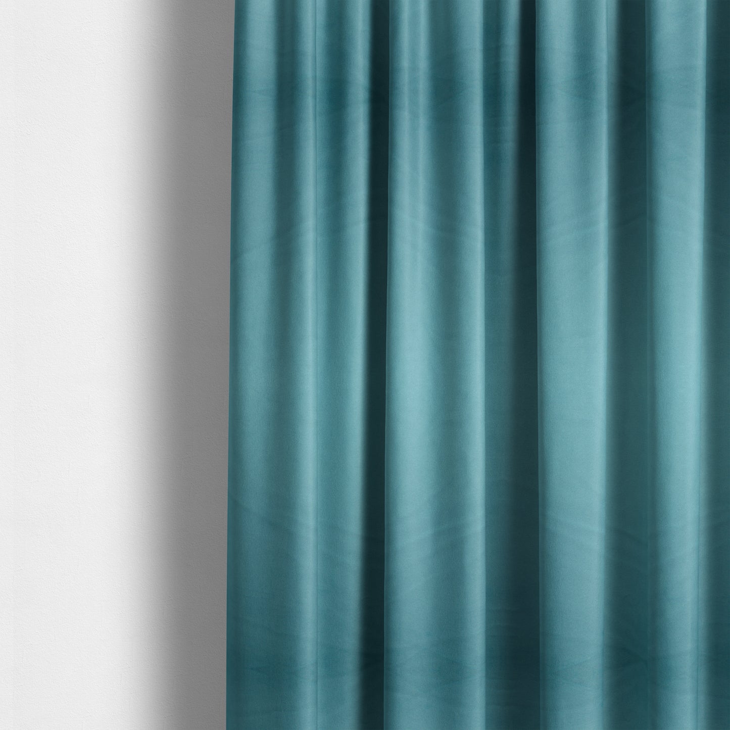 Alpha Plain Durable Velvet Brushed Cotton Effect Upholstery Fabric Blue Colour CTR-2703 - Made To Measure Curtains