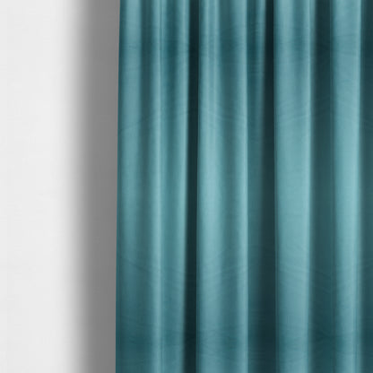 Alpha Plain Durable Velvet Brushed Cotton Effect Upholstery Fabric Blue Colour CTR-2703 - Made To Measure Curtains