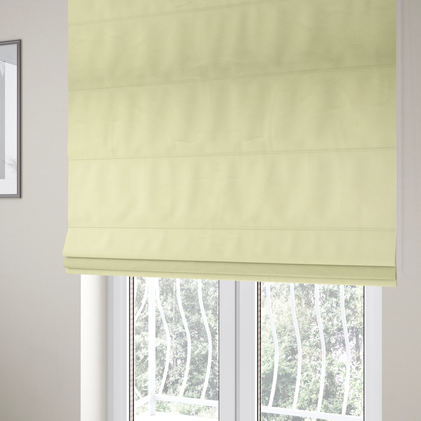 Alpha Plain Durable Velvet Brushed Cotton Effect Upholstery Fabric Beige Colour CTR-2708 - Roman Blinds