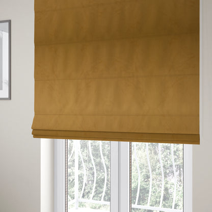 Alpha Plain Durable Velvet Brushed Cotton Effect Upholstery Fabric Brown Colour CTR-2709 - Roman Blinds