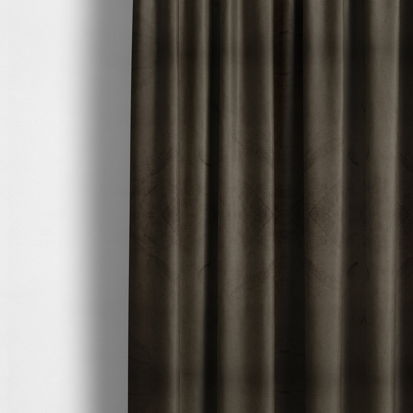 Alpha Plain Durable Velvet Brushed Cotton Effect Upholstery Fabric Brown Colour CTR-2710 - Made To Measure Curtains