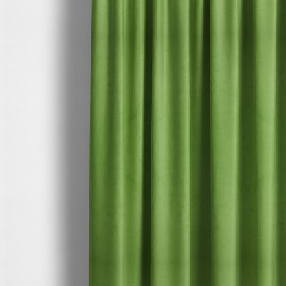 Alpha Plain Durable Velvet Brushed Cotton Effect Upholstery Fabric Green Colour CTR-2711 - Made To Measure Curtains