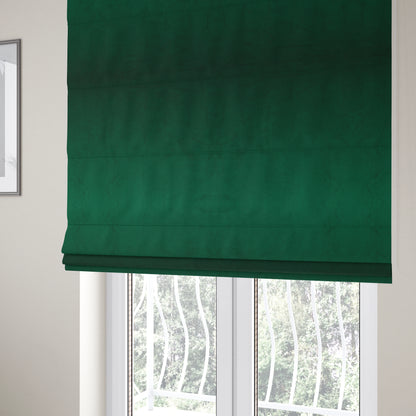 Alpha Plain Durable Velvet Brushed Cotton Effect Upholstery Fabric Green Colour CTR-2712 - Roman Blinds