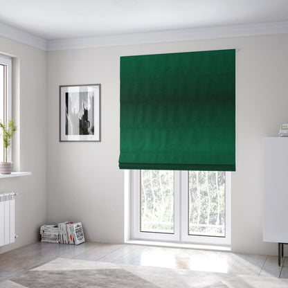 Alpha Plain Durable Velvet Brushed Cotton Effect Upholstery Fabric Green Colour CTR-2712 - Roman Blinds