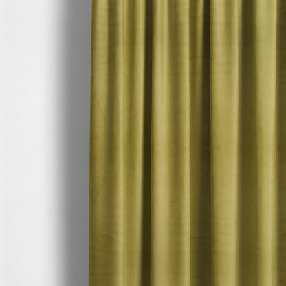 Alpha Plain Durable Velvet Brushed Cotton Effect Upholstery Fabric Green Colour CTR-2714 - Made To Measure Curtains