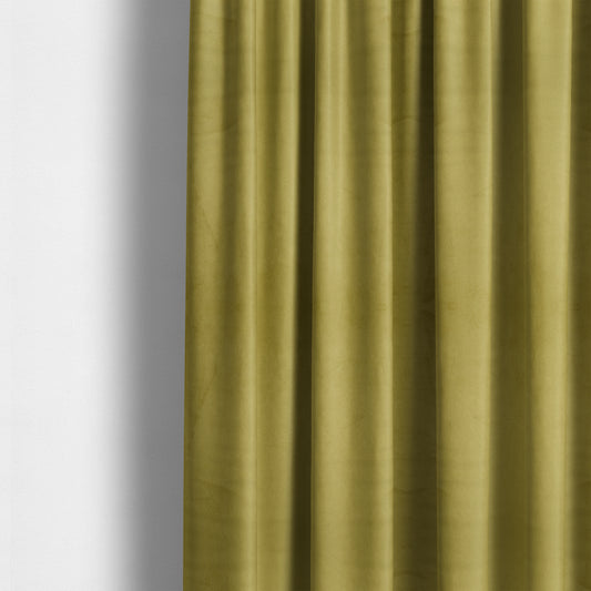 Alpha Plain Durable Velvet Brushed Cotton Effect Upholstery Fabric Green Colour CTR-2714 - Made To Measure Curtains