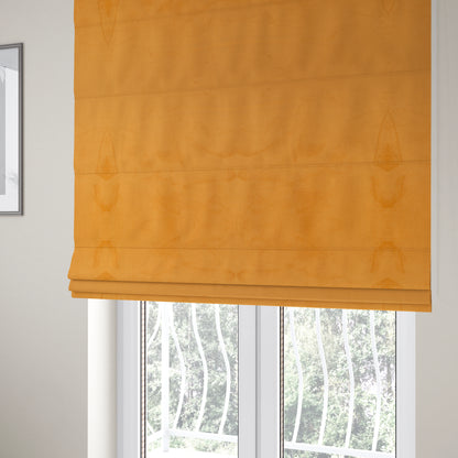 Alpha Plain Durable Velvet Brushed Cotton Effect Upholstery Fabric Orange Colour CTR-2716 - Roman Blinds