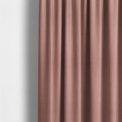 Alpha Plain Durable Velvet Brushed Cotton Effect Upholstery Fabric Pink Colour CTR-2717 - Made To Measure Curtains