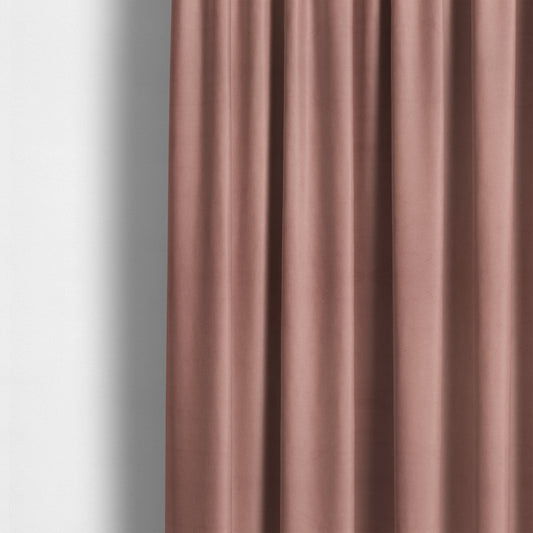 Alpha Plain Durable Velvet Brushed Cotton Effect Upholstery Fabric Pink Colour CTR-2717 - Made To Measure Curtains