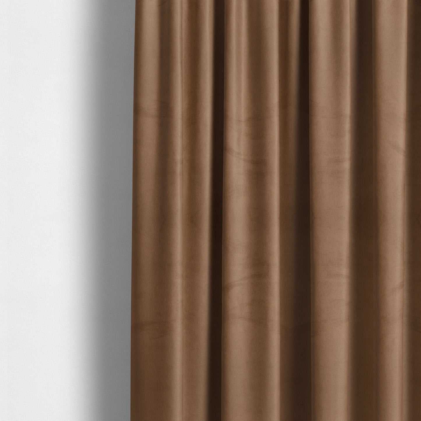 Alpha Plain Durable Velvet Brushed Cotton Effect Upholstery Fabric Brown Colour CTR-2718 - Made To Measure Curtains