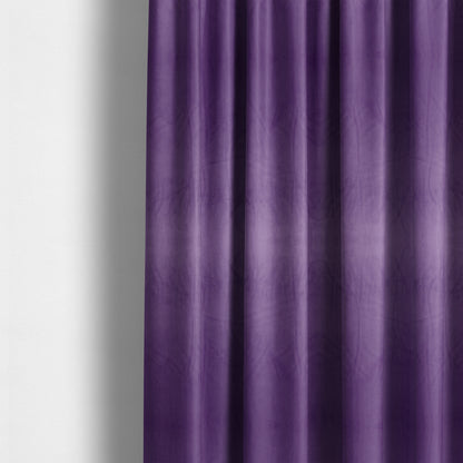 Alpha Plain Durable Velvet Brushed Cotton Effect Upholstery Fabric Purple Colour CTR-2719 - Made To Measure Curtains