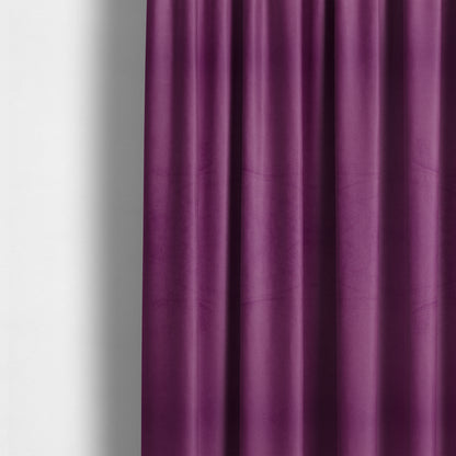 Alpha Plain Durable Velvet Brushed Cotton Effect Upholstery Fabric Purple Colour CTR-2720 - Made To Measure Curtains