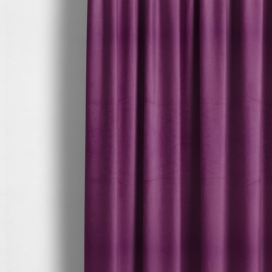 Alpha Plain Durable Velvet Brushed Cotton Effect Upholstery Fabric Purple Colour CTR-2720 - Made To Measure Curtains