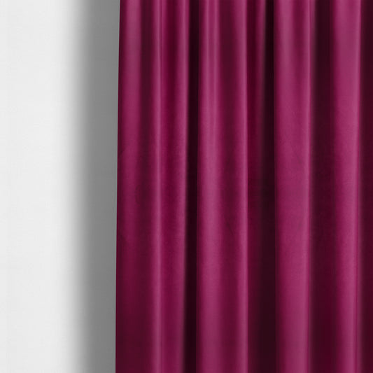 Alpha Plain Durable Velvet Brushed Cotton Effect Upholstery Fabric Pink Colour CTR-2721 - Made To Measure Curtains