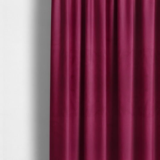 Alpha Plain Durable Velvet Brushed Cotton Effect Upholstery Fabric Pink Colour CTR-2723 - Made To Measure Curtains