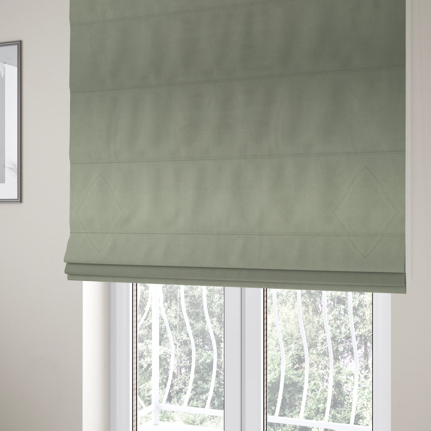 Alpha Plain Durable Velvet Brushed Cotton Effect Upholstery Fabric Grey Colour CTR-2724 - Roman Blinds