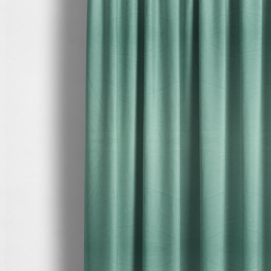 Alpha Plain Durable Velvet Brushed Cotton Effect Upholstery Fabric Blue Colour CTR-2725 - Made To Measure Curtains