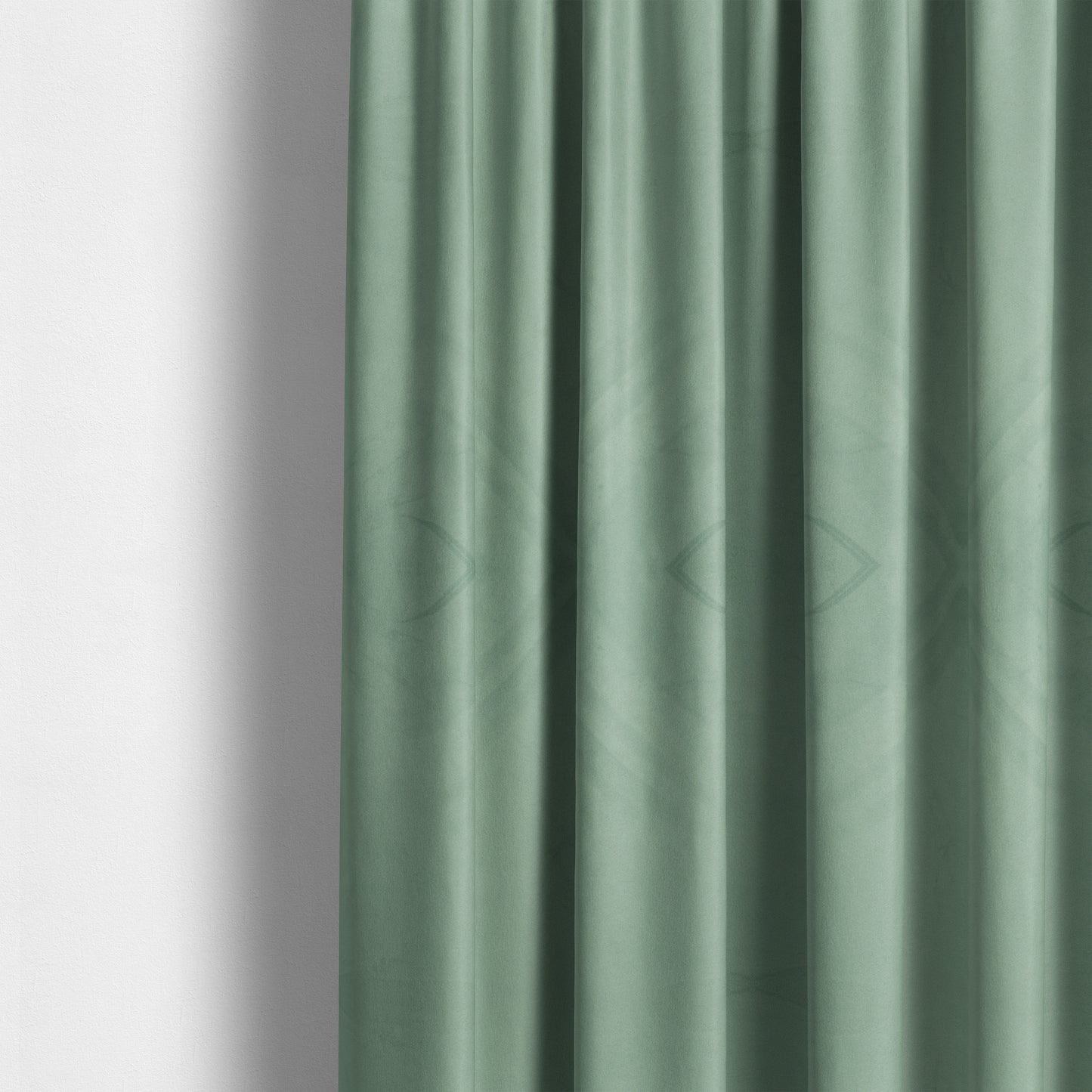 Alpha Plain Durable Velvet Brushed Cotton Effect Upholstery Fabric Green Colour CTR-2727 - Made To Measure Curtains