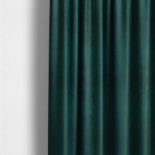 Alpha Plain Durable Velvet Brushed Cotton Effect Upholstery Fabric Teal Colour CTR-2728 - Made To Measure Curtains