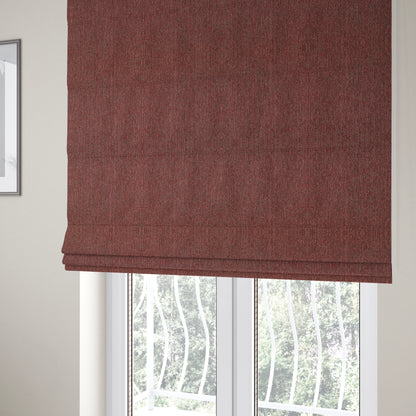 Coco Soft Weave Collection Flat Basket Weave Quality Fabric In Red Colour Upholstery Fabric CTR-273 - Roman Blinds