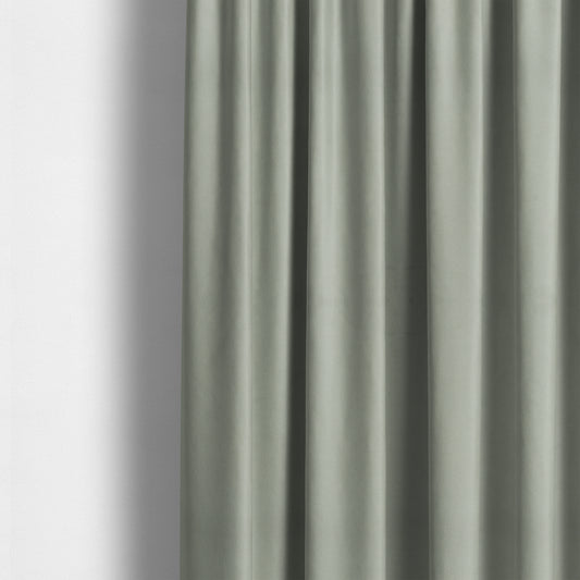 Alpha Plain Durable Velvet Brushed Cotton Effect Upholstery Fabric Silver Colour CTR-2732 - Made To Measure Curtains