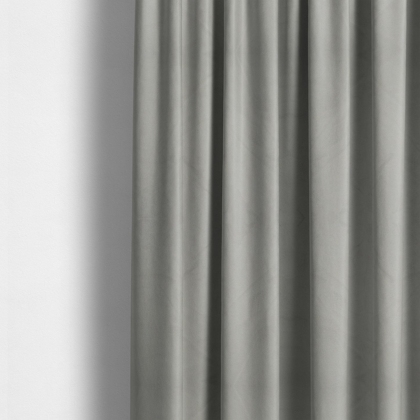 Alpha Plain Durable Velvet Brushed Cotton Effect Upholstery Fabric Silver Colour CTR-2733 - Made To Measure Curtains