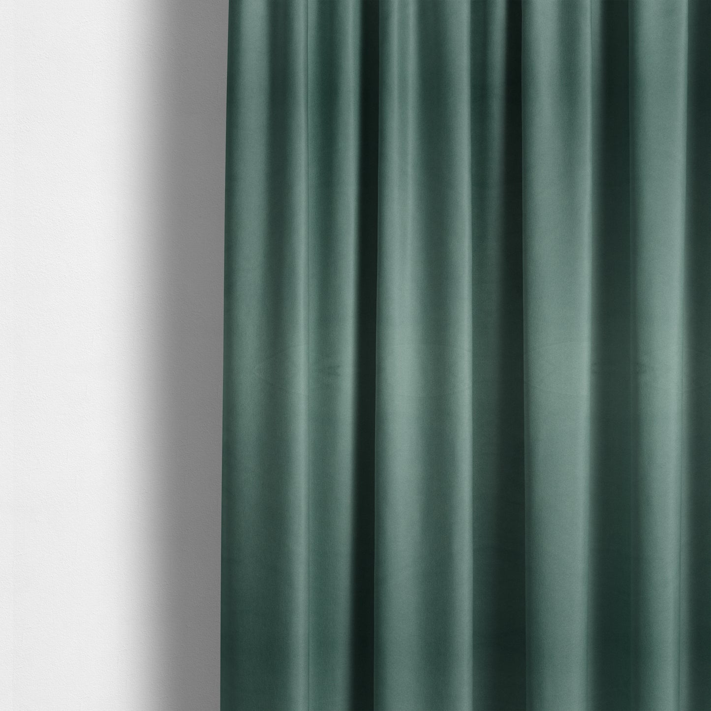 Alpha Plain Durable Velvet Brushed Cotton Effect Upholstery Fabric Green Colour CTR-2734 - Made To Measure Curtains