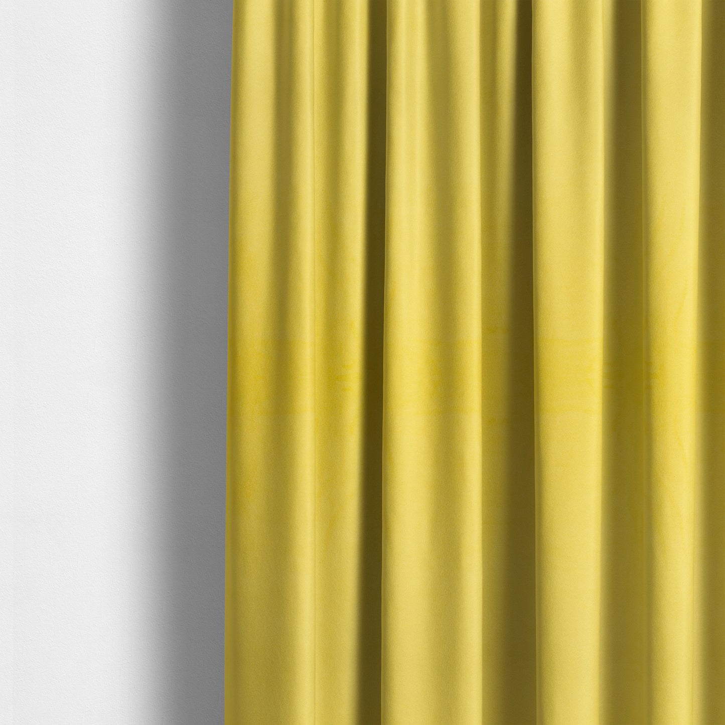 Alpha Plain Durable Velvet Brushed Cotton Effect Upholstery Fabric Yellow Colour CTR-2735 - Made To Measure Curtains