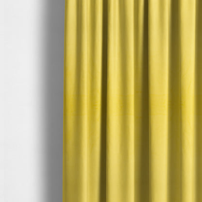 Alpha Plain Durable Velvet Brushed Cotton Effect Upholstery Fabric Yellow Colour CTR-2735 - Made To Measure Curtains