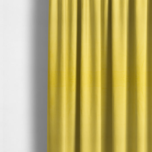 Alpha Plain Durable Velvet Brushed Cotton Effect Upholstery Fabric Yellow Colour CTR-2735 - Made To Measure Curtains