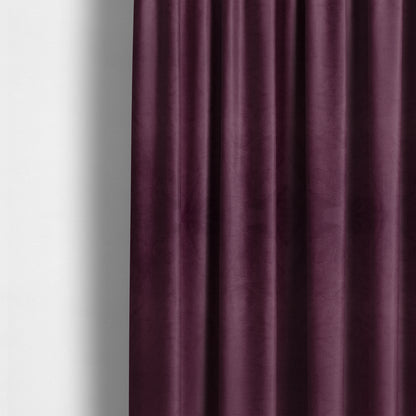 Alpha Plain Durable Velvet Brushed Cotton Effect Upholstery Fabric Purple Colour CTR-2736 - Made To Measure Curtains