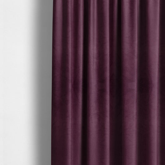 Alpha Plain Durable Velvet Brushed Cotton Effect Upholstery Fabric Purple Colour CTR-2736 - Made To Measure Curtains